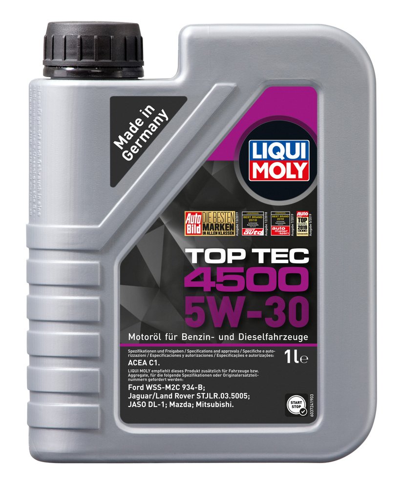 LIQUI MOLY "Top Tec 4500" 5W30 C1 1L синтетическое моторное масло 2317/3724